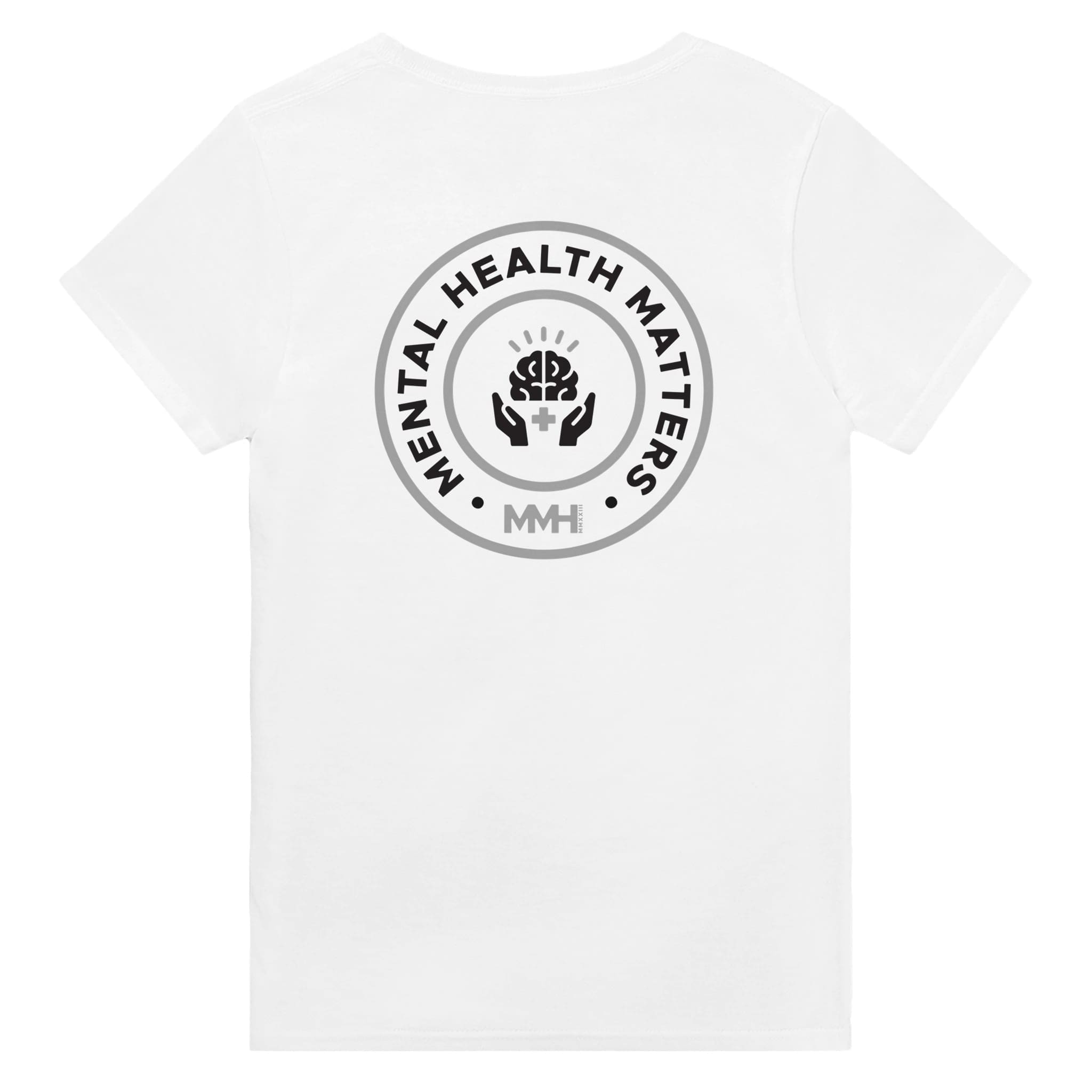 White T-shirt - "Mental Health Matters Tee (Back)" by MMH Statement Apparel