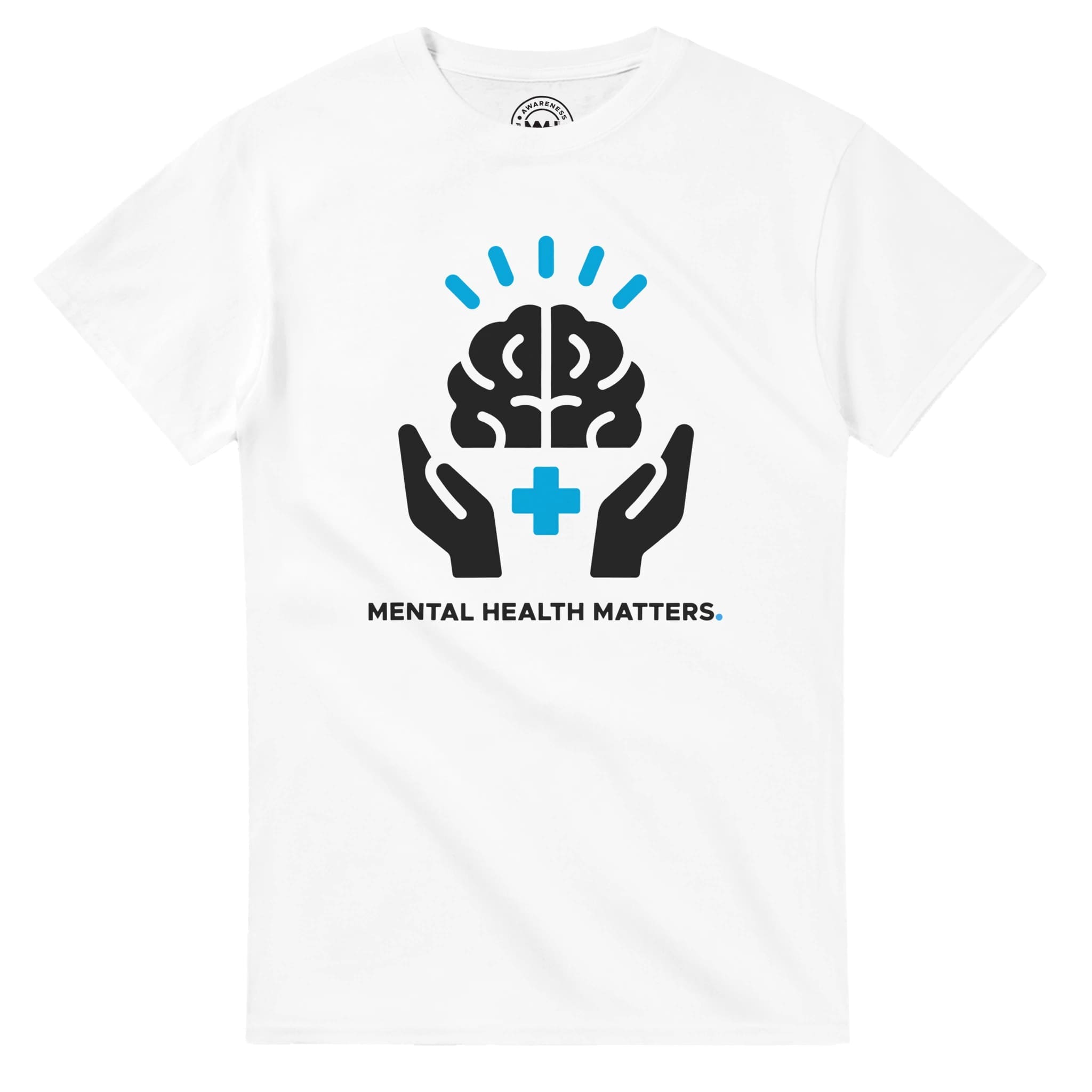 White T-shirt - "Mental Health Matters ICON Tee" by MMH Statement Apparel
