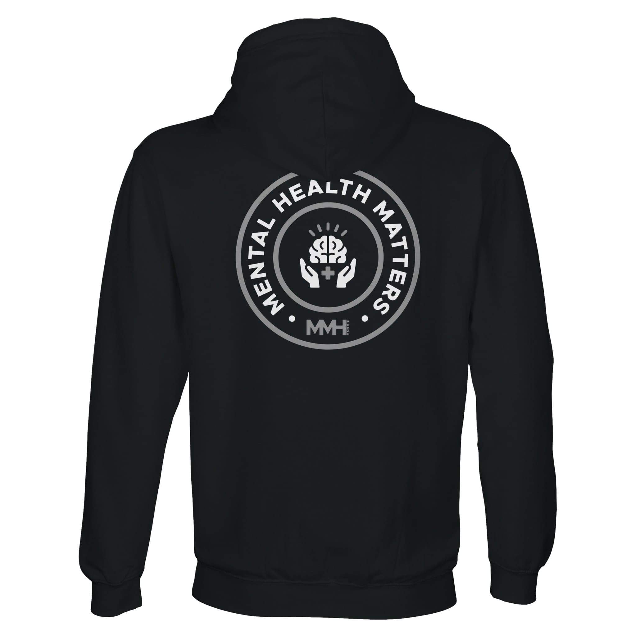 Black Hoodie - "Mental Health Matters Recycled Blend Hoodie" by MMH Statement Apparel