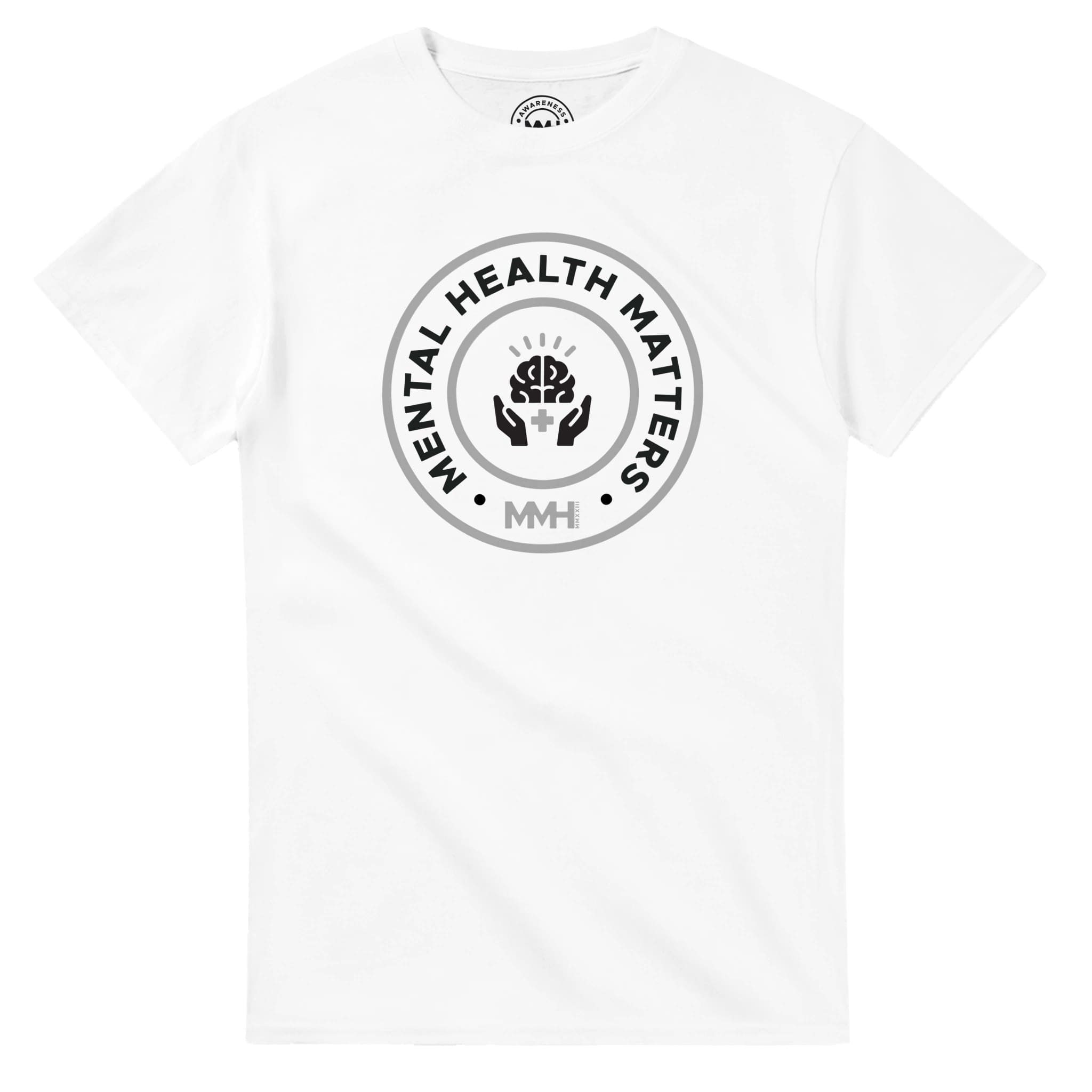 White T-shirt - "Mental Health Matters Tee (Classic)" by MMH Statement Apparel